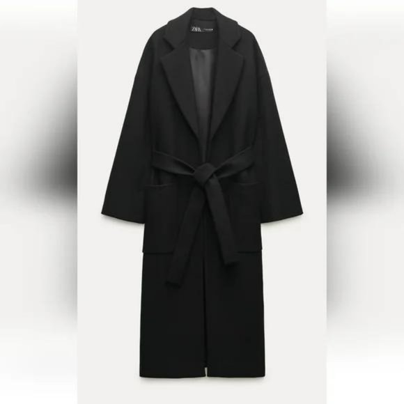ZARA VENTED MANTECO WOOL COAT ZW COLLECTION - Picture 8 of 11